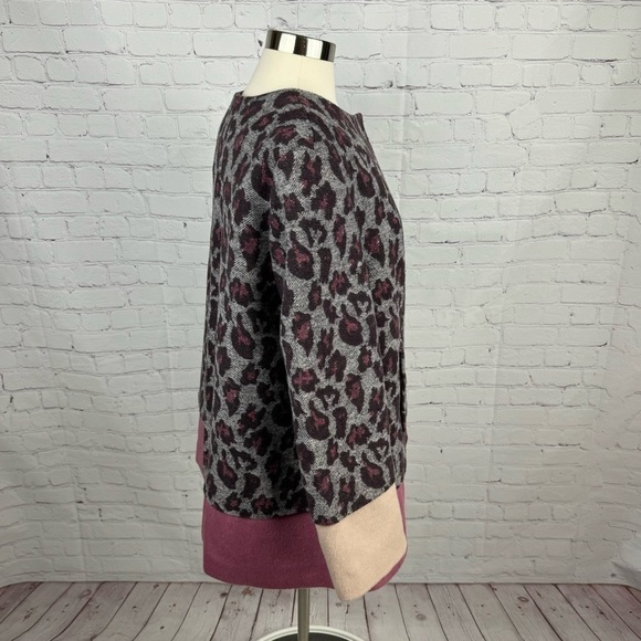 LOGO By Lori Goldstein Animal Print Poly Blend Statement Coat Size 12-14 (GUESS) - Picture 4 of 12